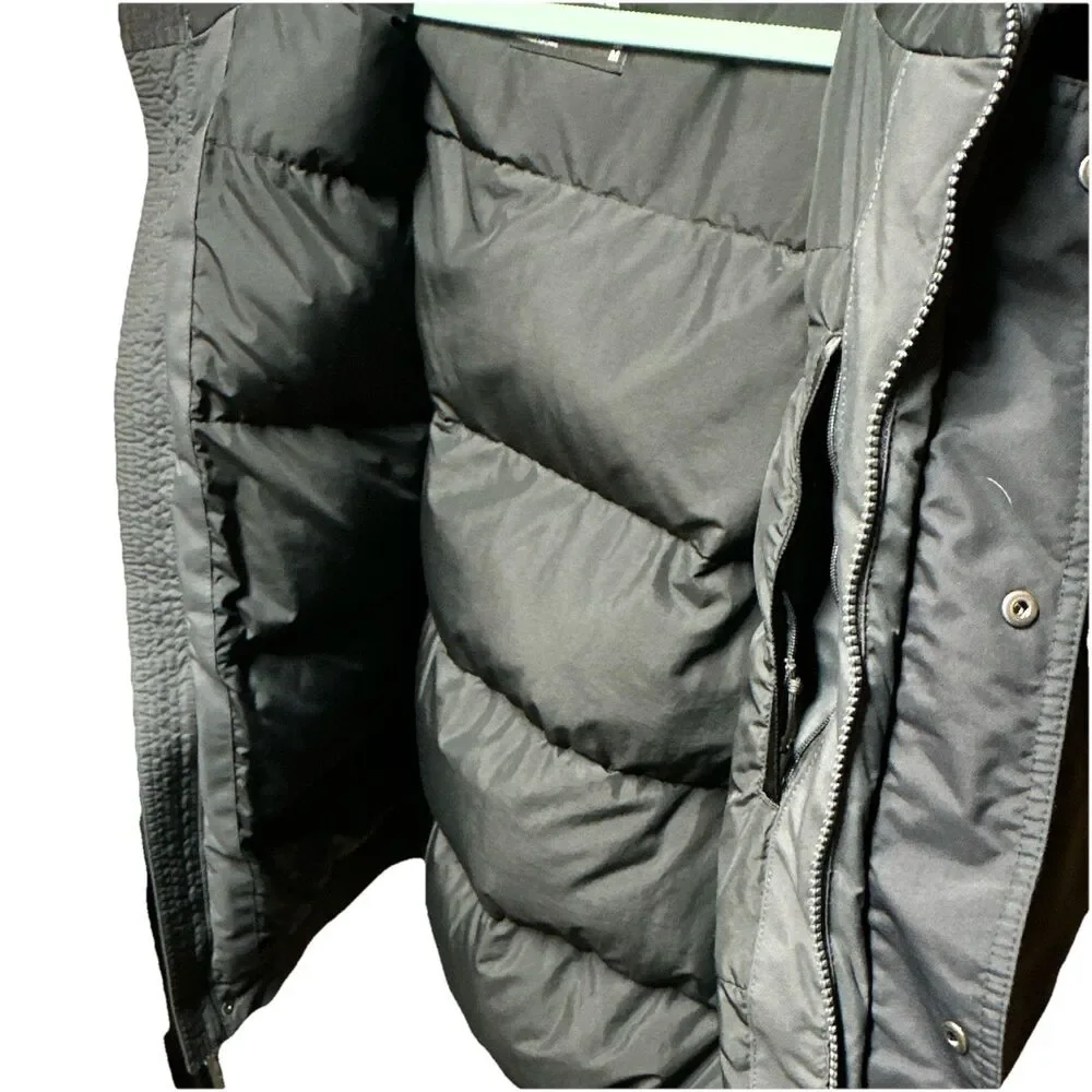 The North Face 550 Down Jacket Men’s M Black Hooded Goose Down Winter Parka